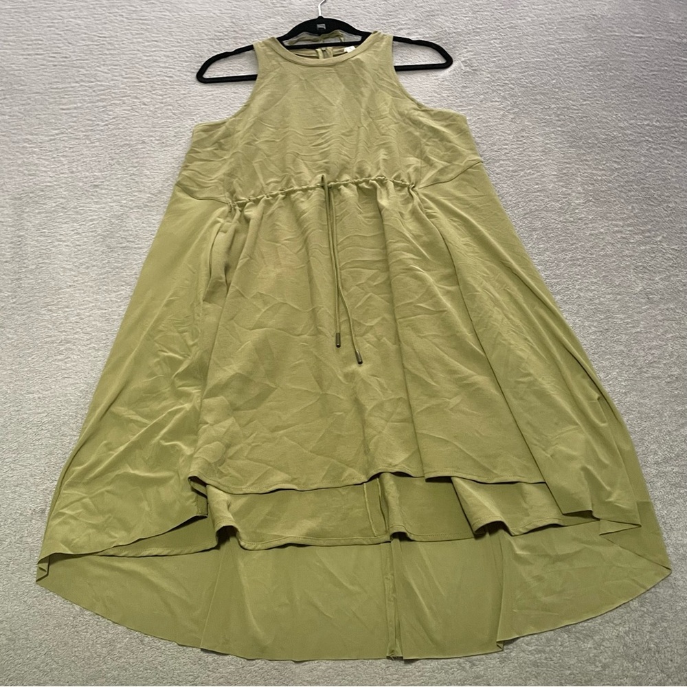 Lululemon mesh overlay high neck dress size 6 in bronze green - Picture 2 of 10